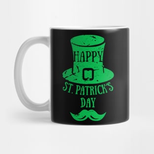 Happy St. Patrick's Day Leprechaun Mustache T-Shirt Mug